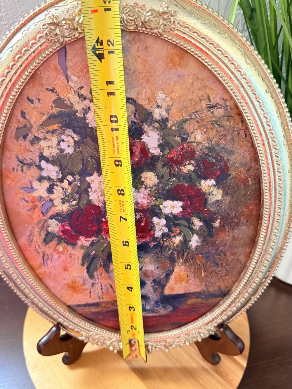 Camille Pissarro "Vase of Flowers" Framed Oval Art Print - Signed - Picture 11 of 12